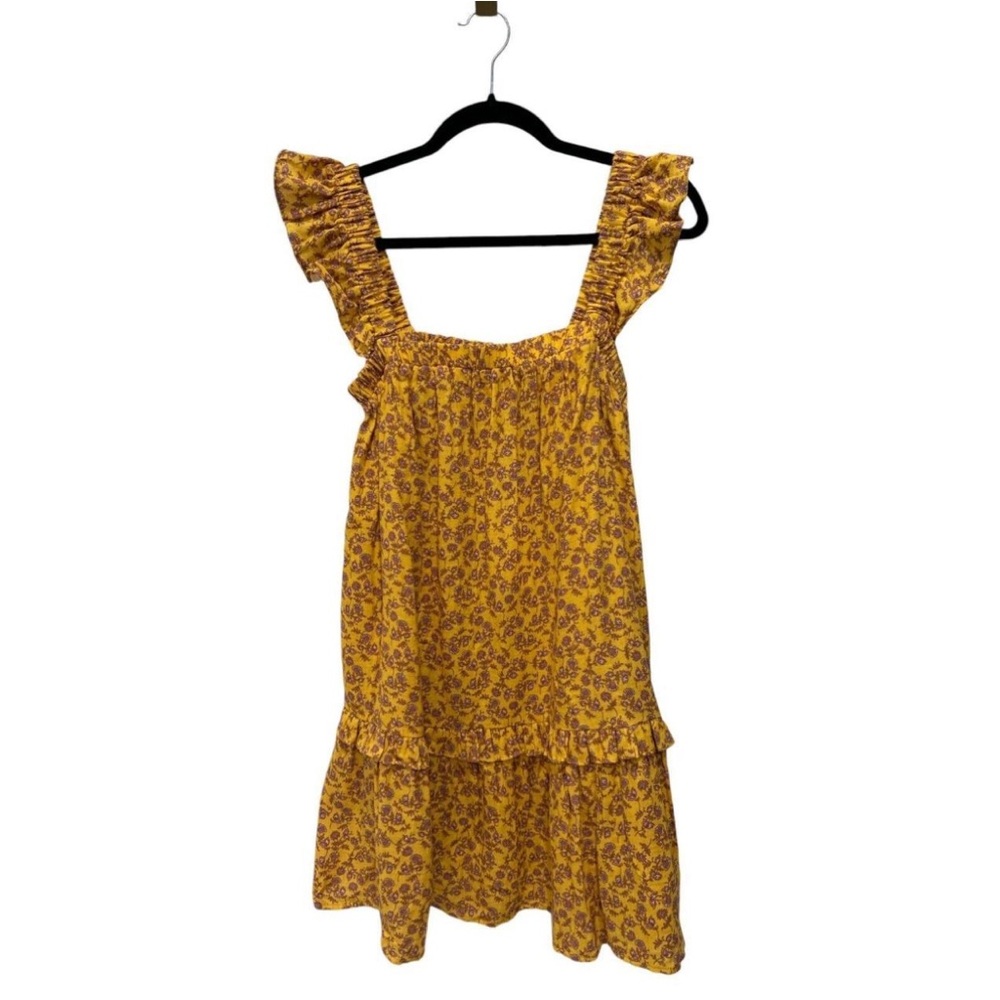 LUSH Apricot Ruffled Sleeve Dress Sz. M